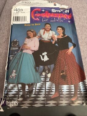 Simplicity Women's Circle & Skater Skirt Pattern in Teal, Black & Red Plaid